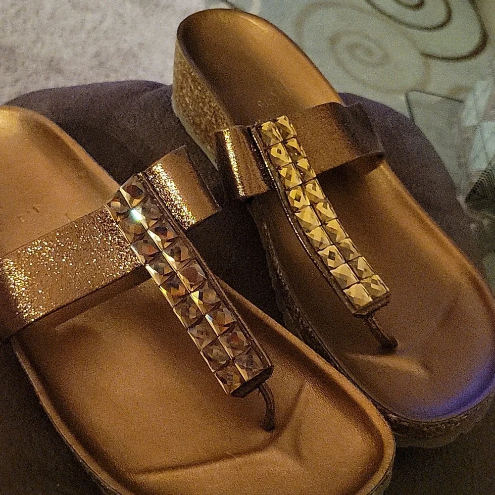 Italian Shoemakers Bejeweled Sandals